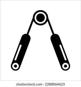 Hand Grip Outline Icon Vector Illustration, on a white background.
