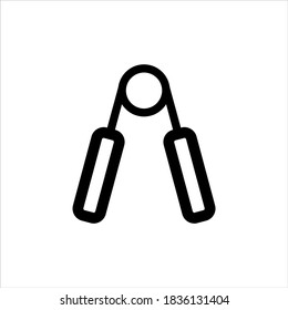 Hand grip strengthener icon on white background