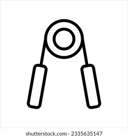 Hand grip strengthener vector icon