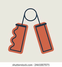 Hand grip vector icon. Graph symbol for fitness and weight loss web site and apps design, logo, app, UI