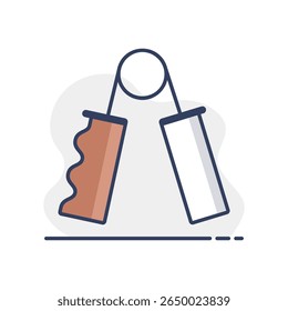 Hand grip vector icon. Graph symbol for fitness and weight loss web site and apps design, logo, app, UI
