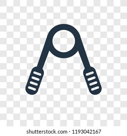 Hand grip vector icon isolated on transparent background, Hand grip transparency logo concept