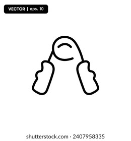 Hand Grip Vector Icon in Outline Style. Vector illustration icon can be used for an app, website, or part of a logo. vector eps 10
