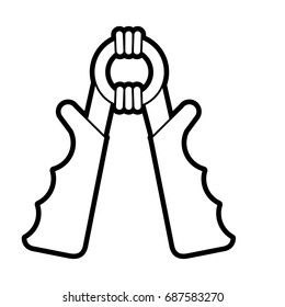 hand grip vector illustration
