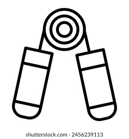 Hand Grip Vector Line Icon Design