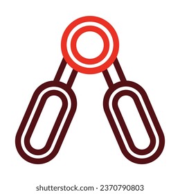 Hand Grip Vector Thick Line Two Color Icons For Personal And Commercial Use.

