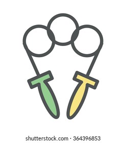 Hand Gripper Colored Vector Icon