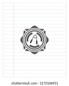 hand gripper icon draw (pencil strokes). Vector Illustration. Detailed. 