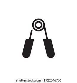 ilustración vectorial de glifo del icono de la empuñadura manual. Icono de fitness aislado en fondo blanco