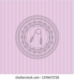 hand gripper icon inside pink icon or emblem
