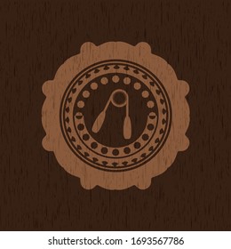 hand gripper icon inside wood signboards