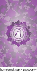 Icono de la empuñadura en forma de camo rosa y púrpura
