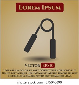Hand gripper icon vector illustration