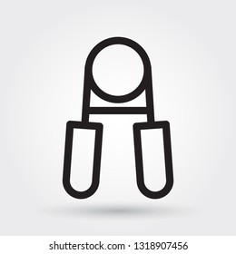 Hand Gripper vector icon, Fitness icon, Gym symbol. Modern, simple outline, outline vector illustration for web site or mobile app
