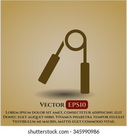 Hand gripper vector icon or symbol