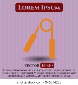 Hand gripper vector icon or symbol