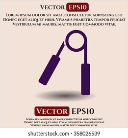 Hand gripper vector icon or symbol