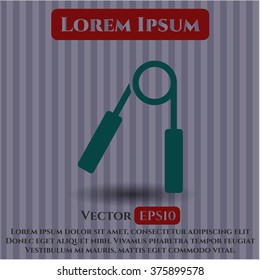 Hand gripper vector icon or symbol