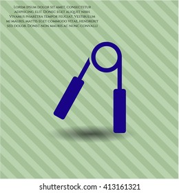 Hand gripper vector icon or symbol