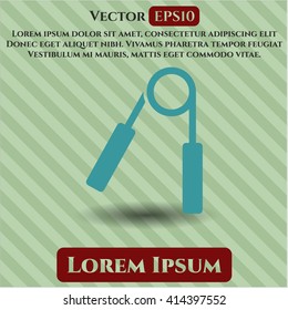 Hand gripper vector icon or symbol
