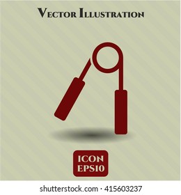 Hand gripper vector icon or symbol