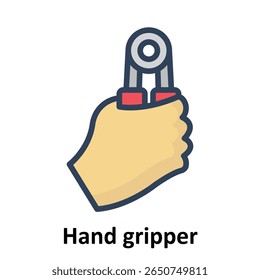 Hand gripper Vector Icon which can easily modify or edit