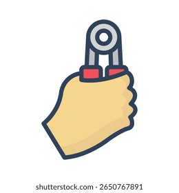 Hand gripper Vector Icon which can easily modify or edit

