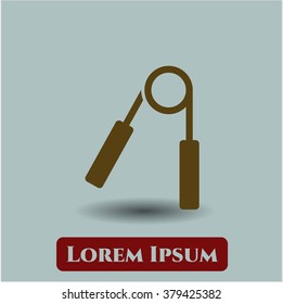 Hand gripper vector symbol