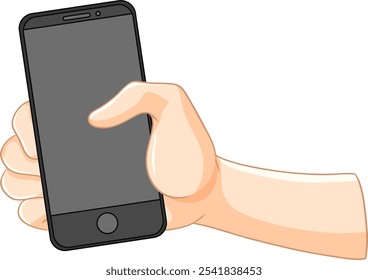 A hand gripping a modern smartphone device