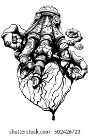 hand grips heart