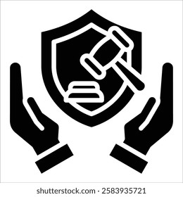 Hand Guard Icon Element For Design