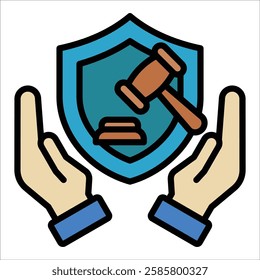 Hand Guard Icon Element For Design