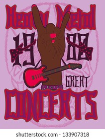 hand up guitar vector art