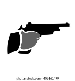 Hand with gun