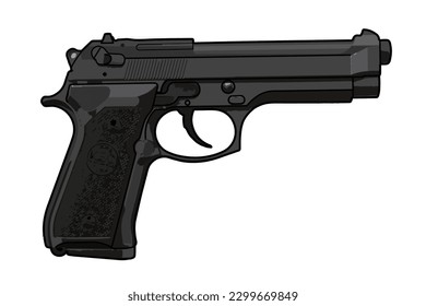 armas de mano Beretta, ilustraciones vectoriales