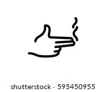 Hand gun icon, hand like a pistol, mafia symbol, gangster