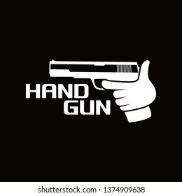 Hand & Gun logo template, weapon logo
