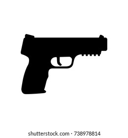 Hand Gun. Military Logo Vector. Isolated Icon.