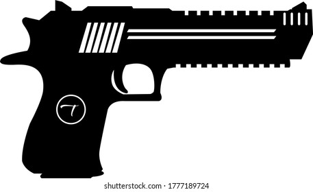 hand gun pistol eps vector file