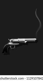Hand gun and smoke