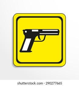 Hand gun. Vector icon.