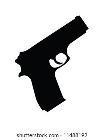 Hand Gun Vector Illustration