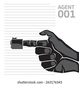 Hand Gun. Vector Illustration Eps.10