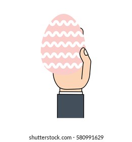 hand h painted easter egg vector illustration eps 10