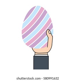 hand h painted easter egg vector illustration eps 10