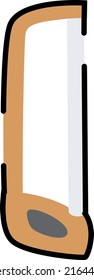 Hand hacksaw, illustration, vector on a white background.