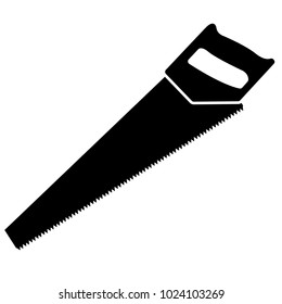 Hand hacksaw on a white background. Vector illustration