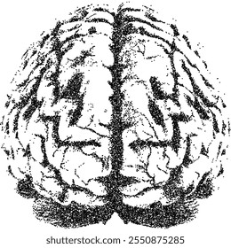 Hand with halftone stipple effect, for grunge punk y2k collage design. Vector illustration in grainy photocopy texture for experimental dotted retro banner design