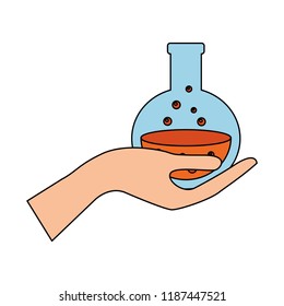 hand with halloween poison isolated icon
