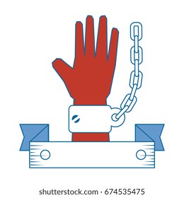 hand with handcuffs icon
